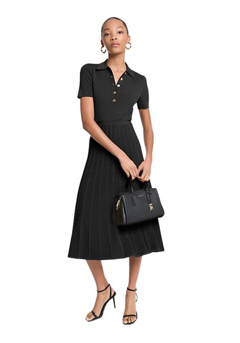 Abito polo longuette in maglia stretch a coste Michael Kors | MT5834F33D001